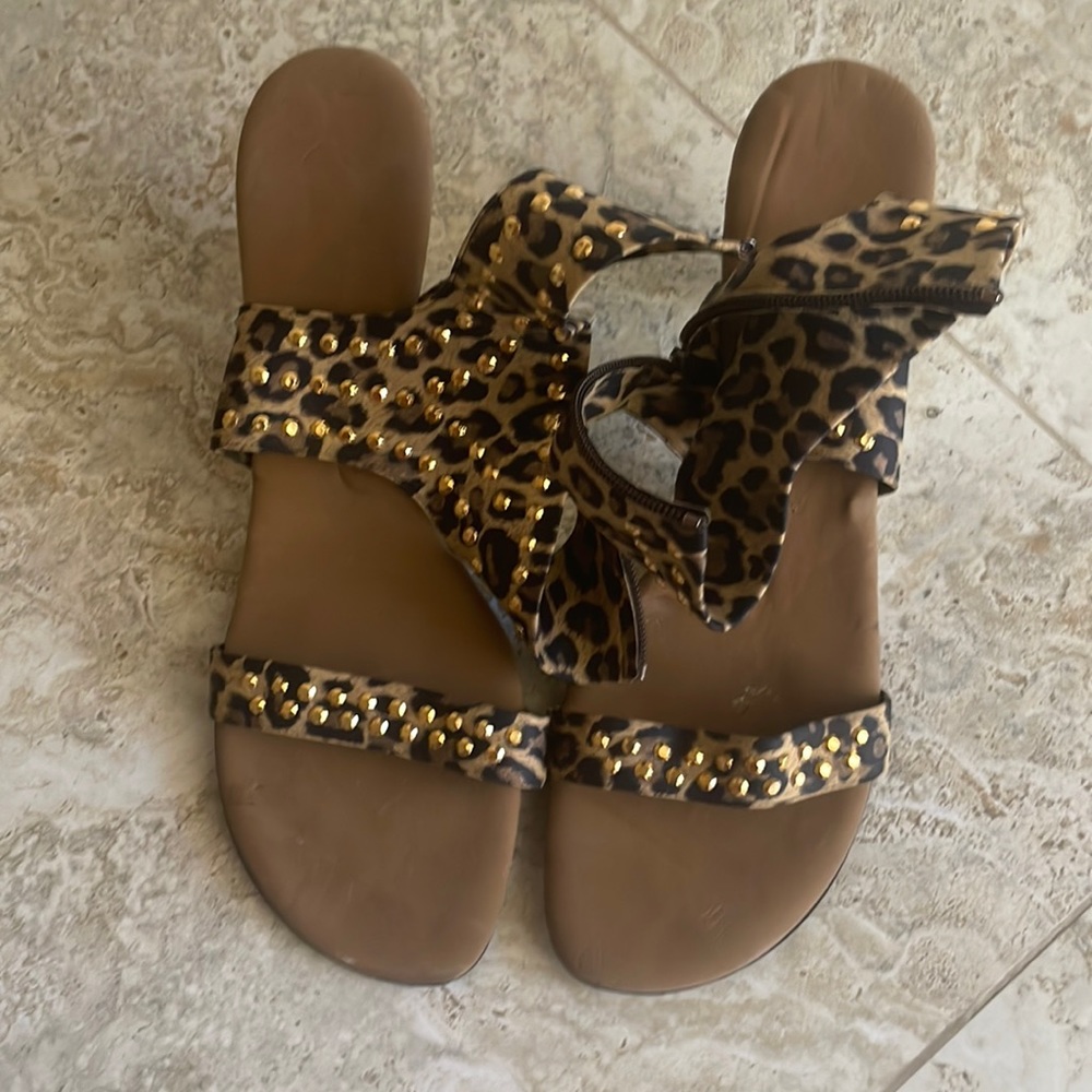 Leopard Sandals
